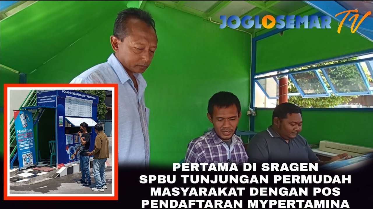 Pertama Di Sragen SPBU Tunjungan Permudah Masyarakat Dengan Membuka Posko Pendaftaran Mypertamina