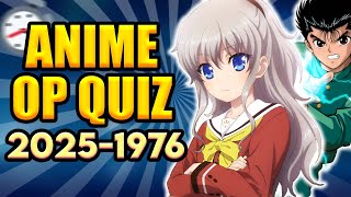 Anime Opening Quiz - Years Countdown Edition (2025-1976)