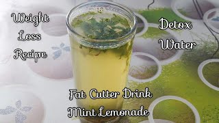 For fast weight loss drink this | Detox Water Fat cutter drinkMintLemonade shortsYouTubeshorts