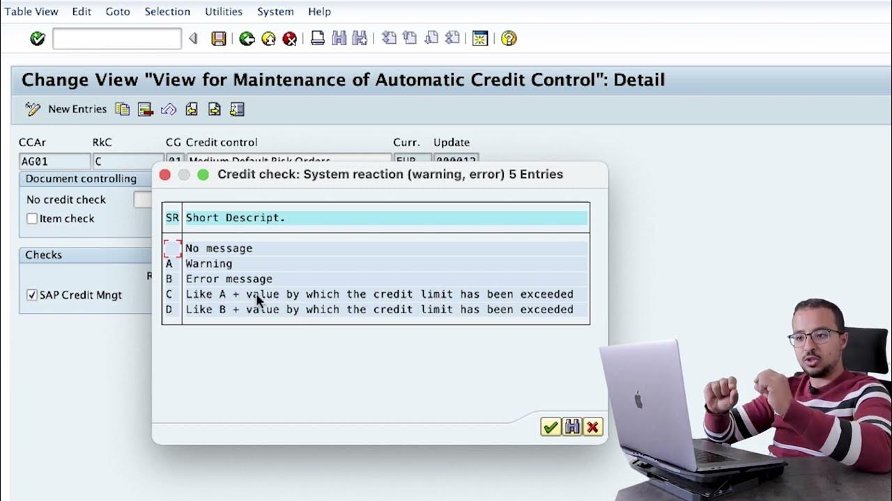SAP Credit Control Credit Block with Error or Warning Message YouTube
