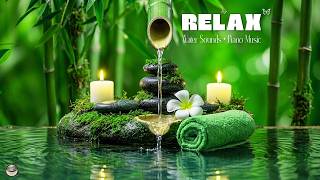 Bamboo Water Fountain + Healing Music 🌿 Relieve Stress, Calm Anxiety &amp; Depression, Ease Overthinking