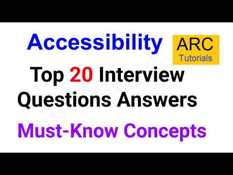 Top 20 Accessibility Interview Questions & Answers | Fullstack Interview Questions Answers