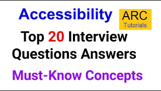 Top 20 Accessibility Interview Questions & Answers | Fullstack Interview Questions Answers
