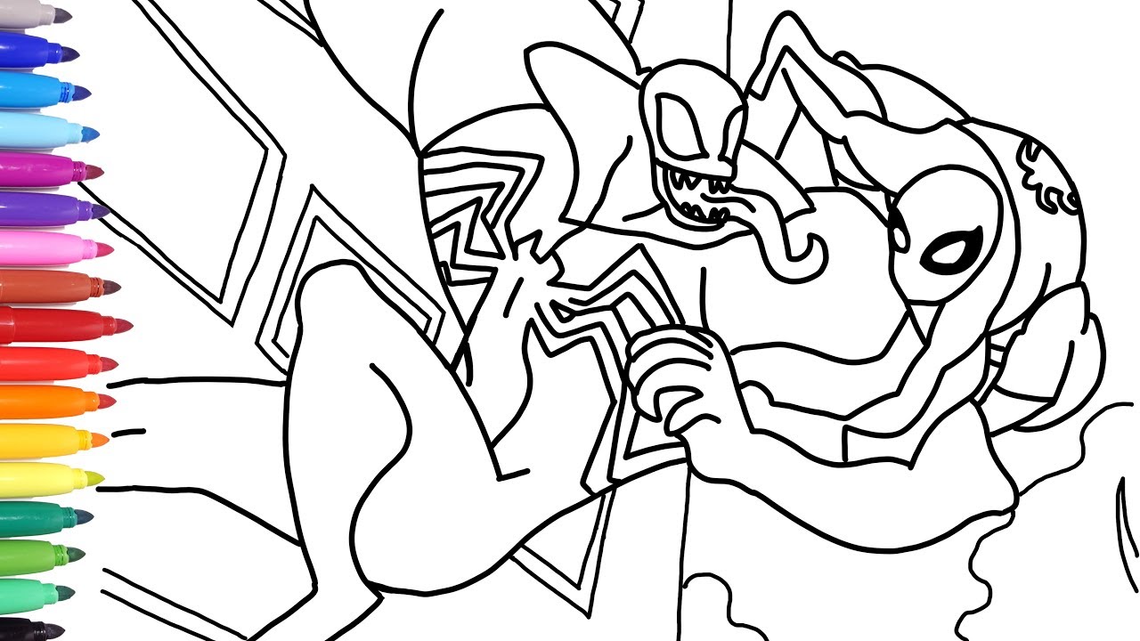 Spiderman vs Venom Coloring Pages, How to Draw Spiderman, How to Draw