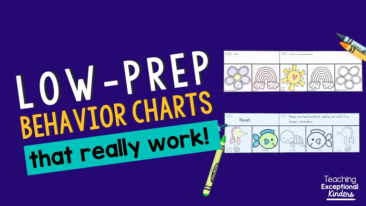 How to Set up Low-prep Individual Behavior Charts that Work - YouTube