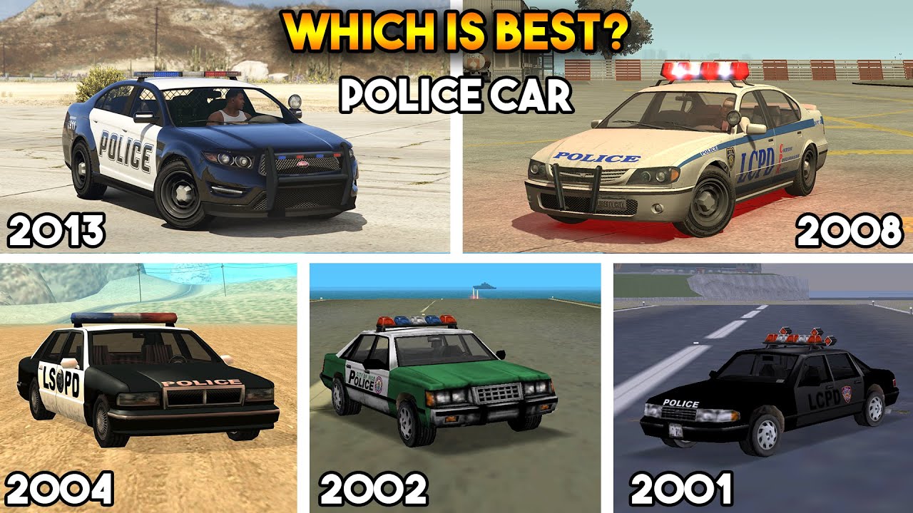Gta Which Is Best Police Car In Every Gta Gta 5 4 San Vc 3 Youtube