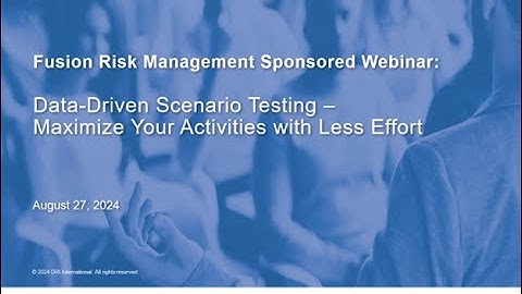 Fusion RM Sponsored Webinar: Data-Driven Scenario Testing- Maximize Your Activities with Less Effort