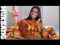 JUICY GIANT CRAB LEGS + SEAFOOD BOIL MUKBANG | STORY TIME