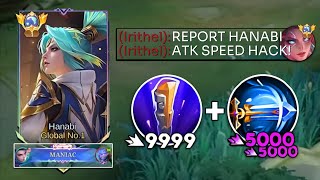 NEW HANABI ABNORMAL ATTACK SPEED BUILD DESTROY FULL COUNTER CRIT IRITHEL 🔥(new hyper atk speed)MLBB.