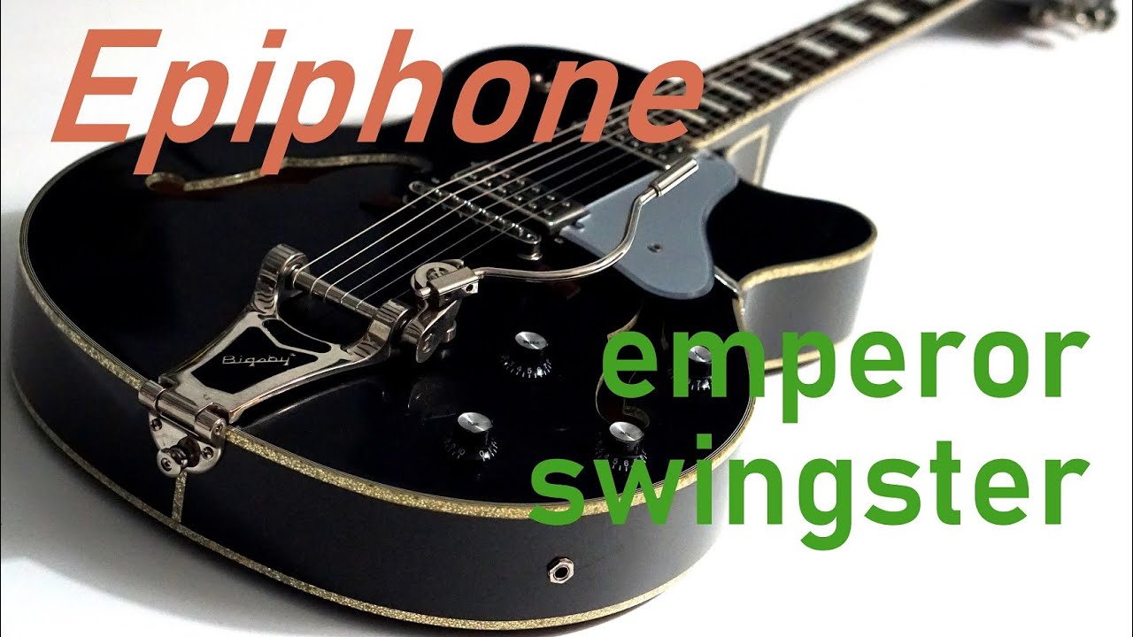 Epiphone Emperor Swingster Black Royale - YouTube