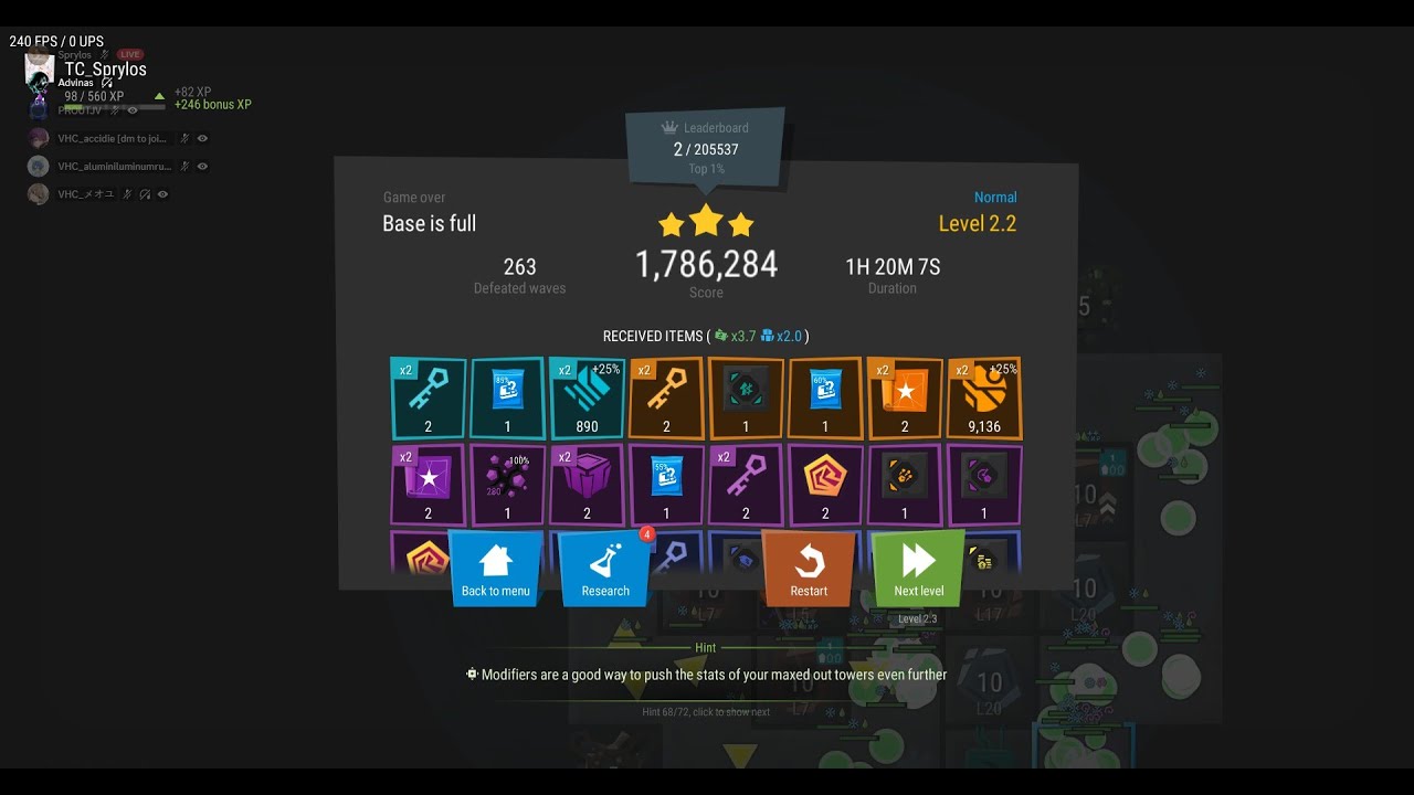 [1.8.10] Infinitode 2 Level 2.2 Rank #2 (1.78m score)