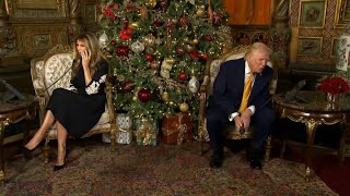 President Trump takes calls from kids about Santa