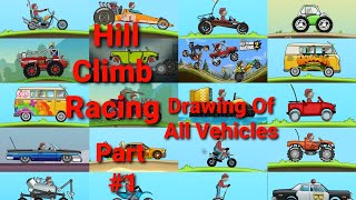 Drawing Of All Vehicles In Hill Climb  Racing Part 1 screenshot 2