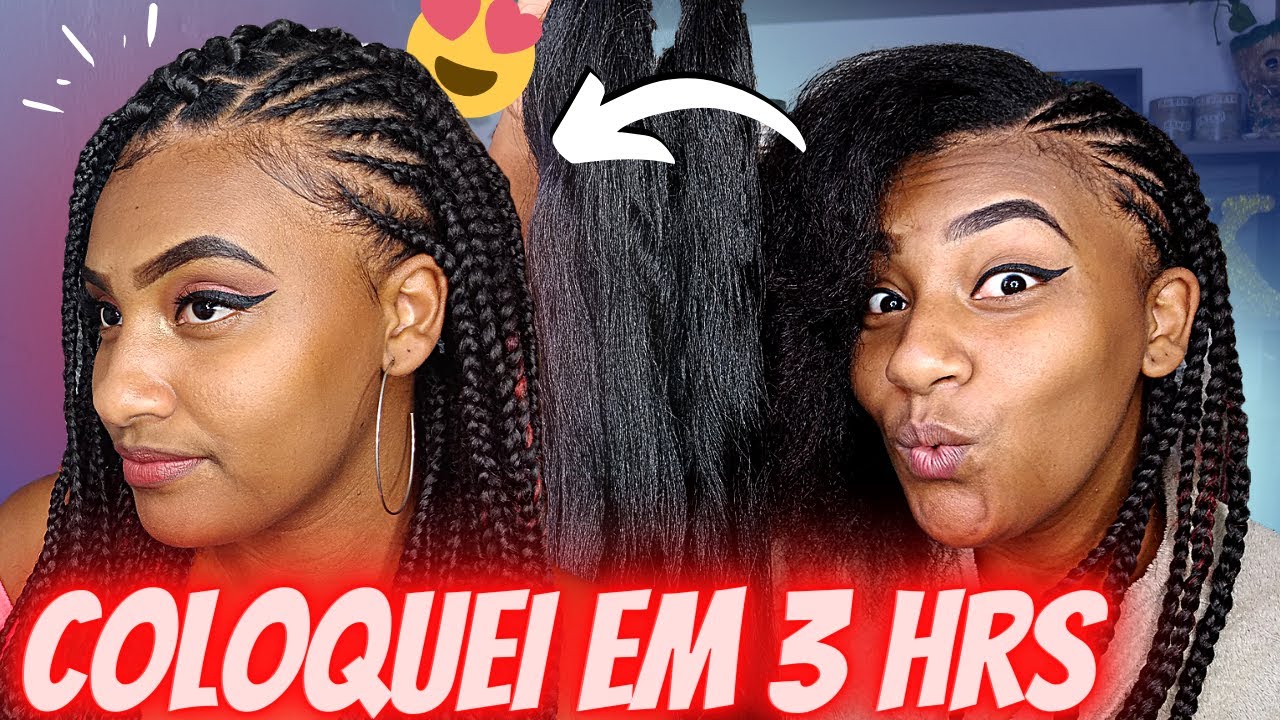 COMO COLOCAR TRANÇAS BOX BRAIDS DE FORMA RÁPIDA E PRÁTICA *Box braids curtas*
