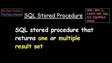 SQL stored procedure that returns one or multiple result set in IBM i Db2 AS400