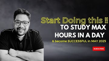 How to Study Max Hours Everyday | CA Inter May 2025 | CA Nimeet Piti