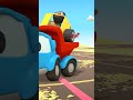 LEO THE TRUCK BUILDS A NEW VEHICLE WITH ROBOTS! KIDS CARTOON #shorts #cartoon #toys #leothetruck