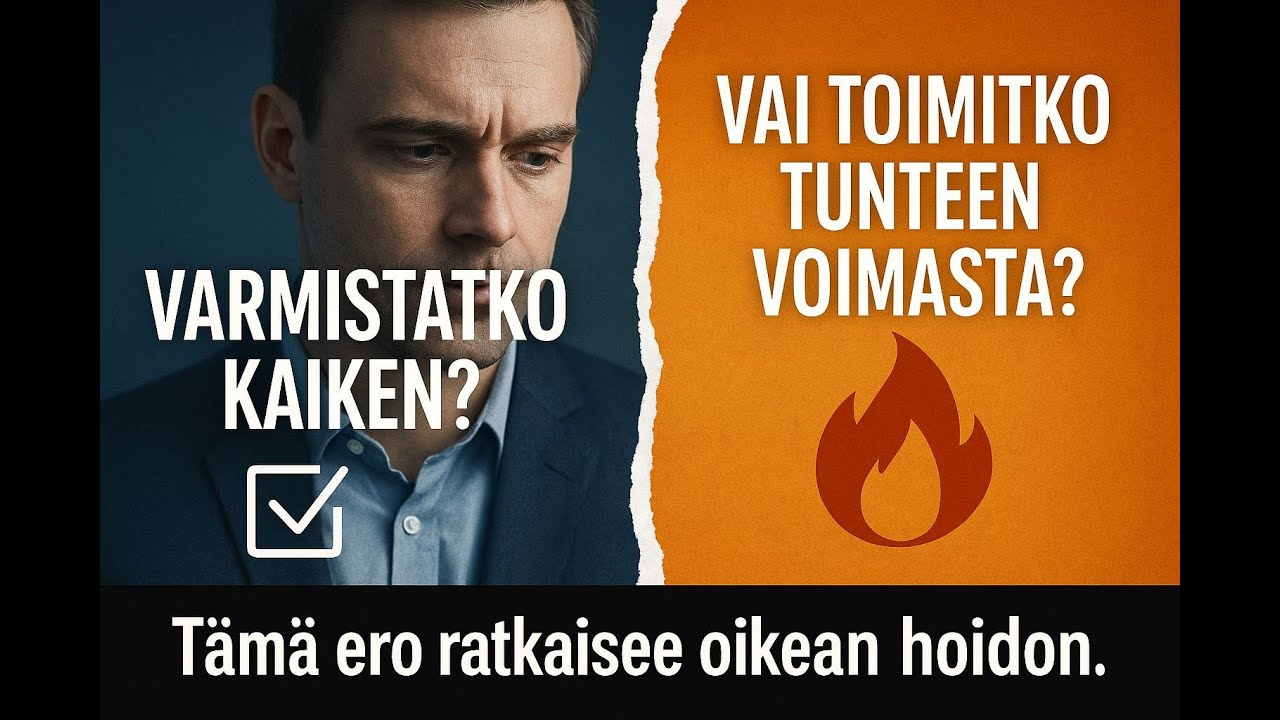 Varmistatko kaiken vai toimitko tunteen voimasta? – Miksi juuri tämä ero ohjaa oikeaan hoitoon