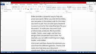 How to insert a text in MS word without typing it