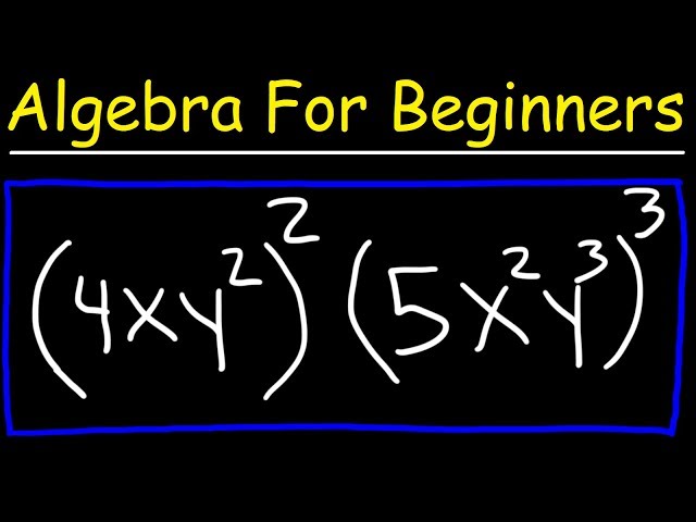 Algebra For Beginners - Basic Introduction class=