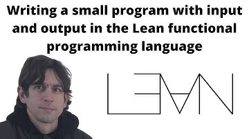 Writing a small program with input and output in the Lean functional programming language