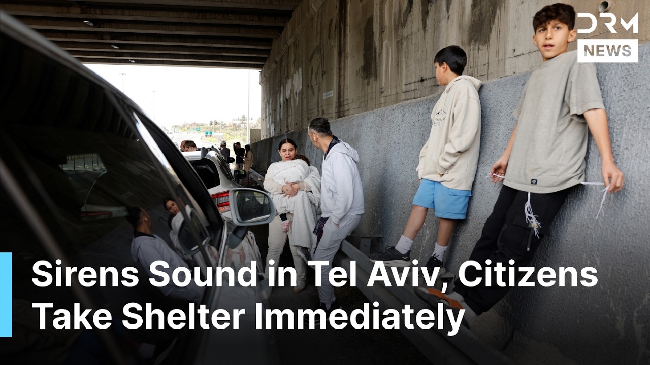 UNSEEN MOMENTS: Tel Aviv Residents Flee to Shelters as Sirens Wail Across City | AH1B
