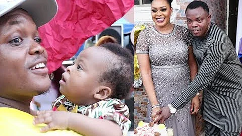 Bidemi Kosoko's Son Looking So Big As Sola Kosoko Cut Cake With Her Husband,Dad On Her Birthday