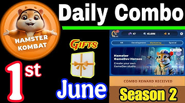 Hamster Kombat GameDev Heroes 🎮| 1 June Daily Combo 🧩 Season 2