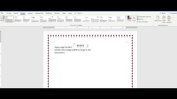 Using MS Word feature to apply art page border onto a document.
