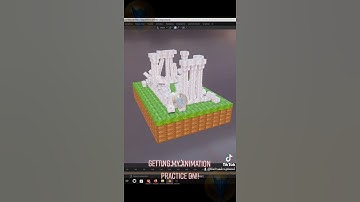 Minecraft Texture Pillar Collapse #blender #cgfasttrack #minecraft #animation #dreamspherecreations