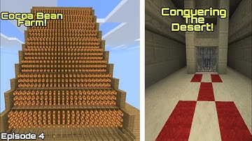 Minecraft Bedrock Cubecraft Skyblock | Episode 4 | Cocoa Bean Farm, Desert Island!