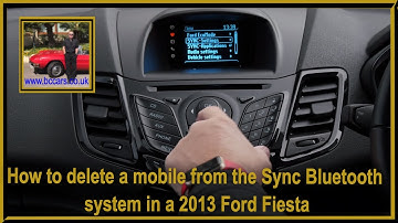 How to delete a mobile from the Sync Bluetooth system in a 2013 Ford Fiesta