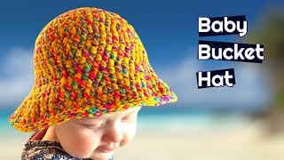 CUTEST Baby Bucket Hat | How to Crochet Baby Bucket Hat