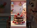 Kids Cooking Song 🍰 Little Chef Baking Cake 🎶 #shorts #kidssongs #nurseryrhymes #kidsvideo