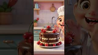 Kids Cooking Song 🍰 Little Chef Baking Cake 🎶 #shorts  #kidssongs  #nurseryrhymes  #kidsvideo