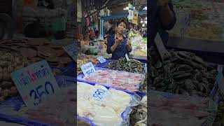 Thai Street Fish Food Market of Naklua near Pattaya City in Thailand #shorts #thailand #pattaya
