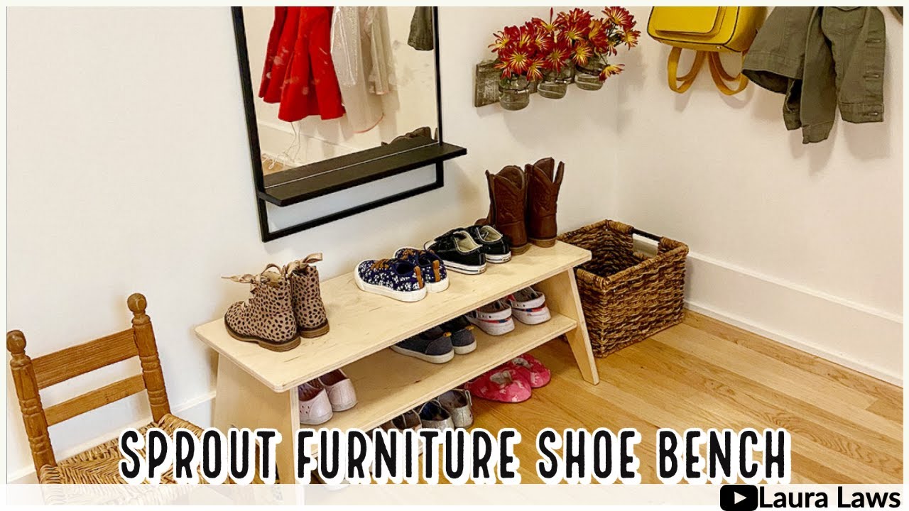 New Shoe Bench for our Mud Room | Sprout Kids Furniture Unboxing & Assembly | Changing Table Legs