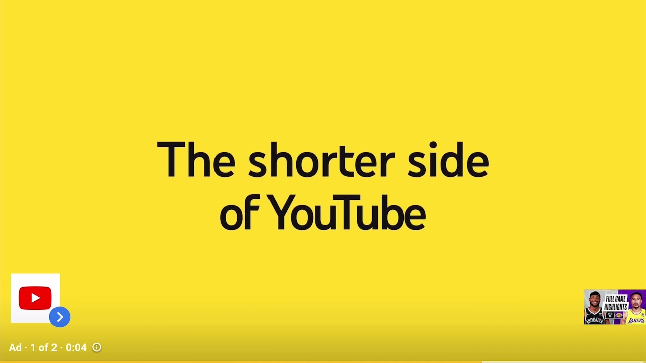 YouTube Shorts commercial YouTube