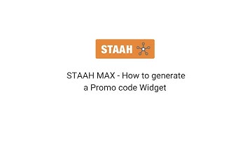 STAAH MAX How to Generate a Promo code Widget