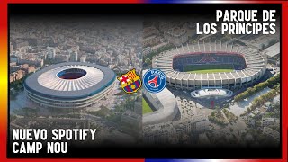 Similitudes y diferencias entre el nuevo Camp Nou y el Parque de los Príncipes