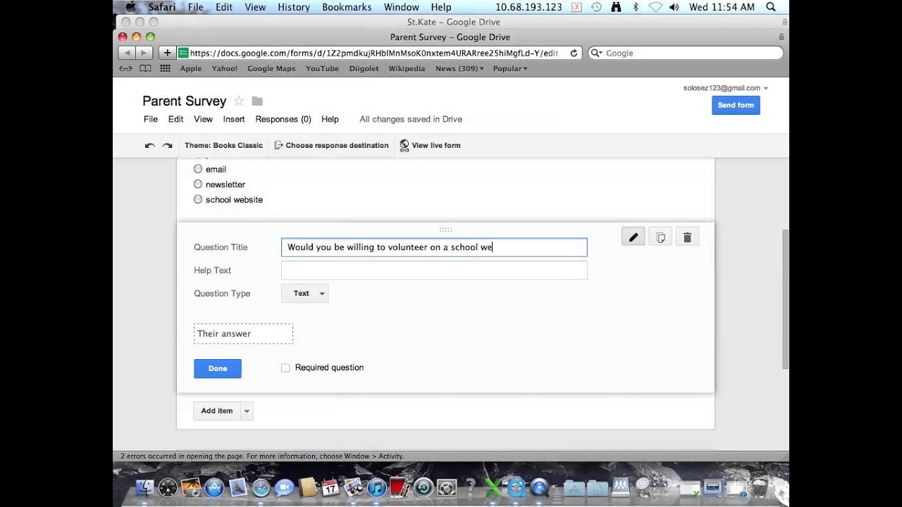 Google Form Tutorial - YouTube