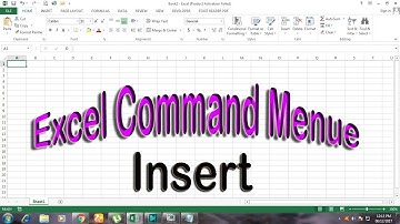 EXCEL 2013/16 Tutorial 5 Command Menu "Insert" (PASHTO)