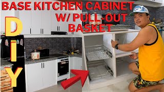 DIY BASE KITCHEN CABINET WITH PULLOUT BASKET PART 1| STEP BY STEP TUTORIAL