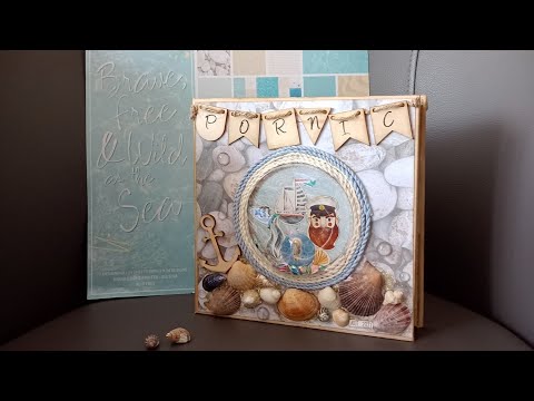 ALBUM SCRAPBOOKING 100% ACTION "Brave free & wild as the sea" #album #scrapbooking #pornic