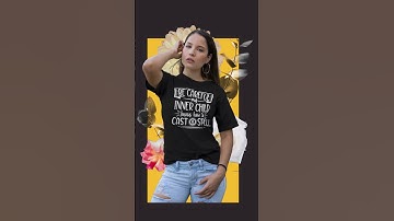 Thumbnail of t shirt video of a woman featuring animated floral graphics 3308v