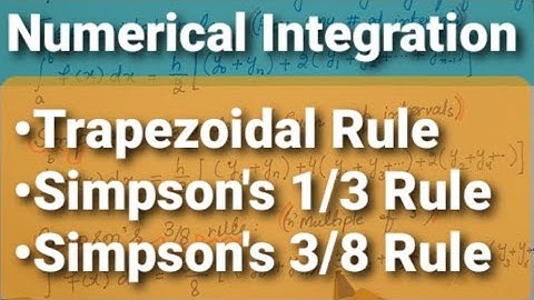 Trapezoidal, Simpson