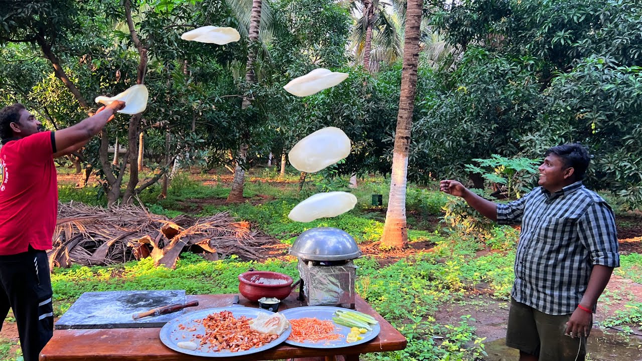 Rumali Chicken Grill Roll Making|பறக்கும் ருமாலி  ரொட்டி வீட்டிலே செய்யலாம்|Village FoodSafari|Suppu