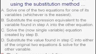Solving Systems of Linear Equations Algebraically