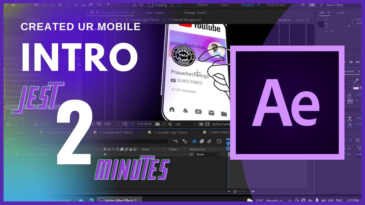 How to Create Intros using||adobe after effects - YouTube