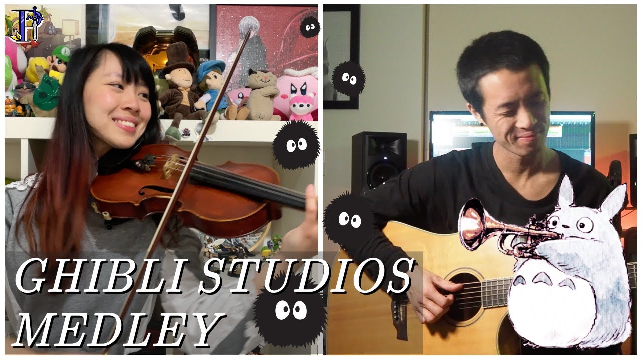 Watch Ghibli Studio Medley; Violin & Guitar Cover | PitTan on YouTube